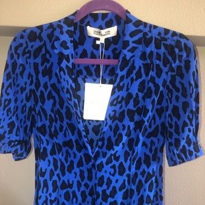 dvf cinch sleeve shirt dress